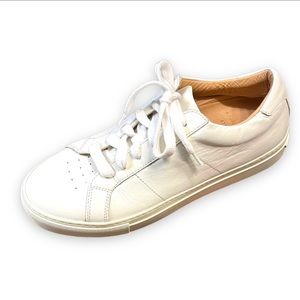 Greats Brooklyn The Royale White Leather Sneakers Low Rise Lace up Size 8.5
